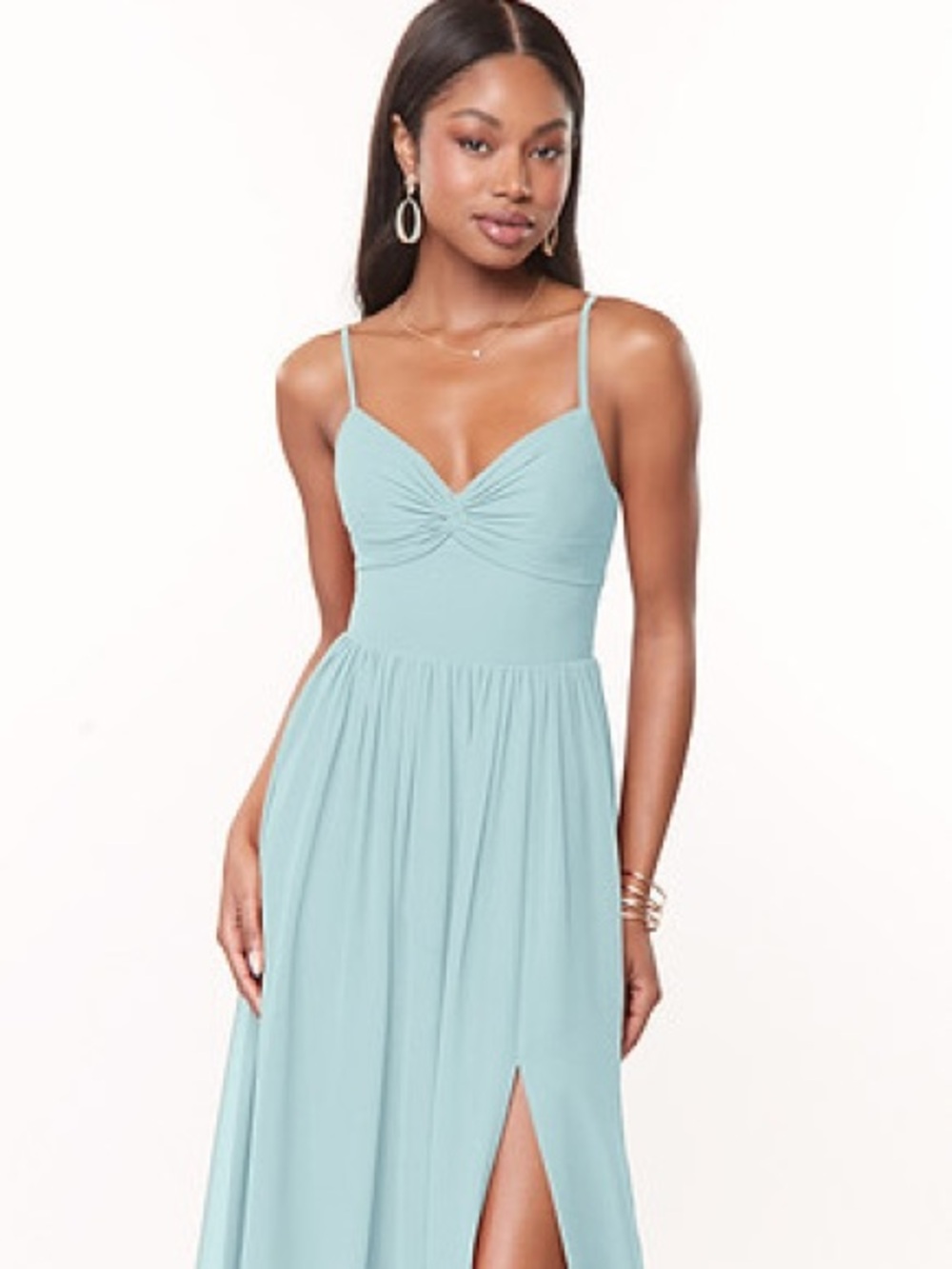 Azazie Light Blue Bridesmaid Gown